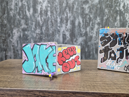 Graffiti Concrete Box, Custom Art Storage • Urban Decor, Jewellery or Tobacco Holder, Unique Gift