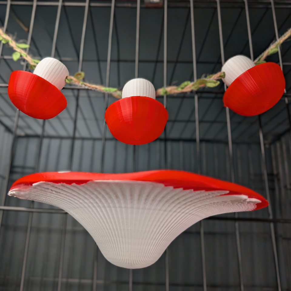 Mushroom Rat Foraging Toy Cups displayed alongside complementary pieces