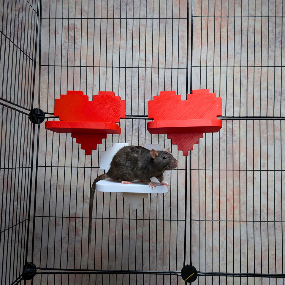 Pixel Heart Rat Cage Shelves additional angle showing colour accuracy