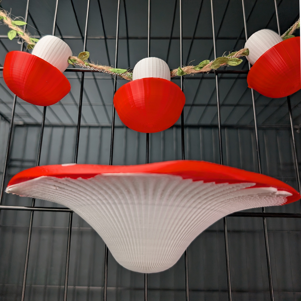 Mushroom Rat Shelf Pair styled in home setting