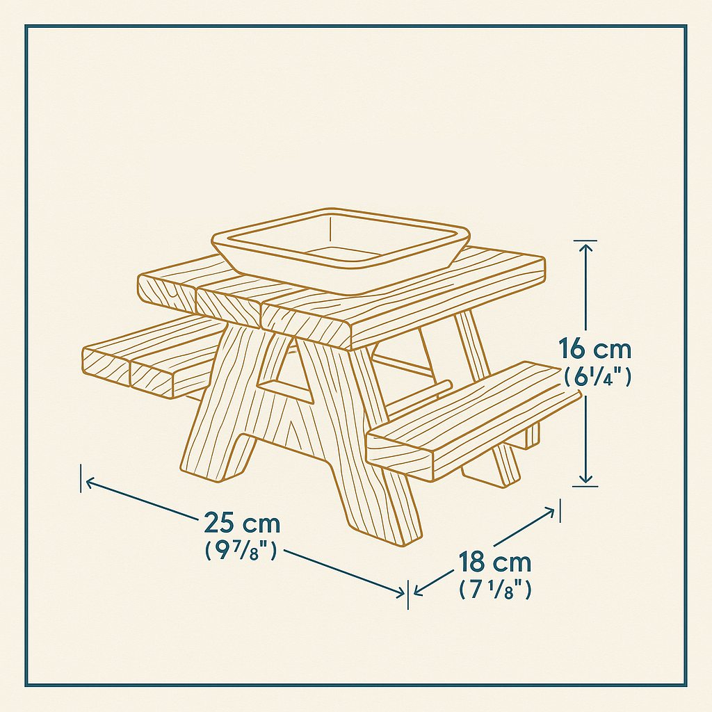 Rat Picnic Bench Food Bowl