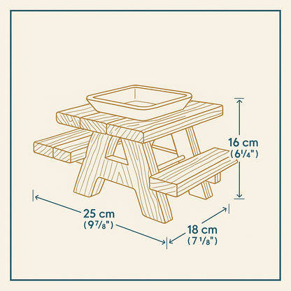 Rat Picnic Bench Food Bowl