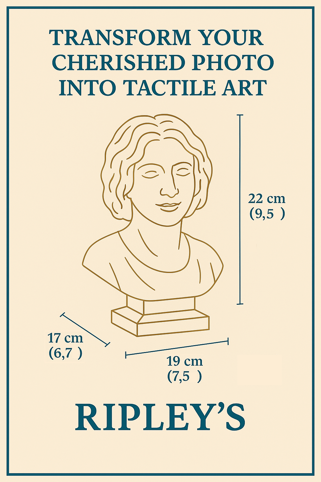 Custom Photo-to-Bust Sculpture texture and surface detail