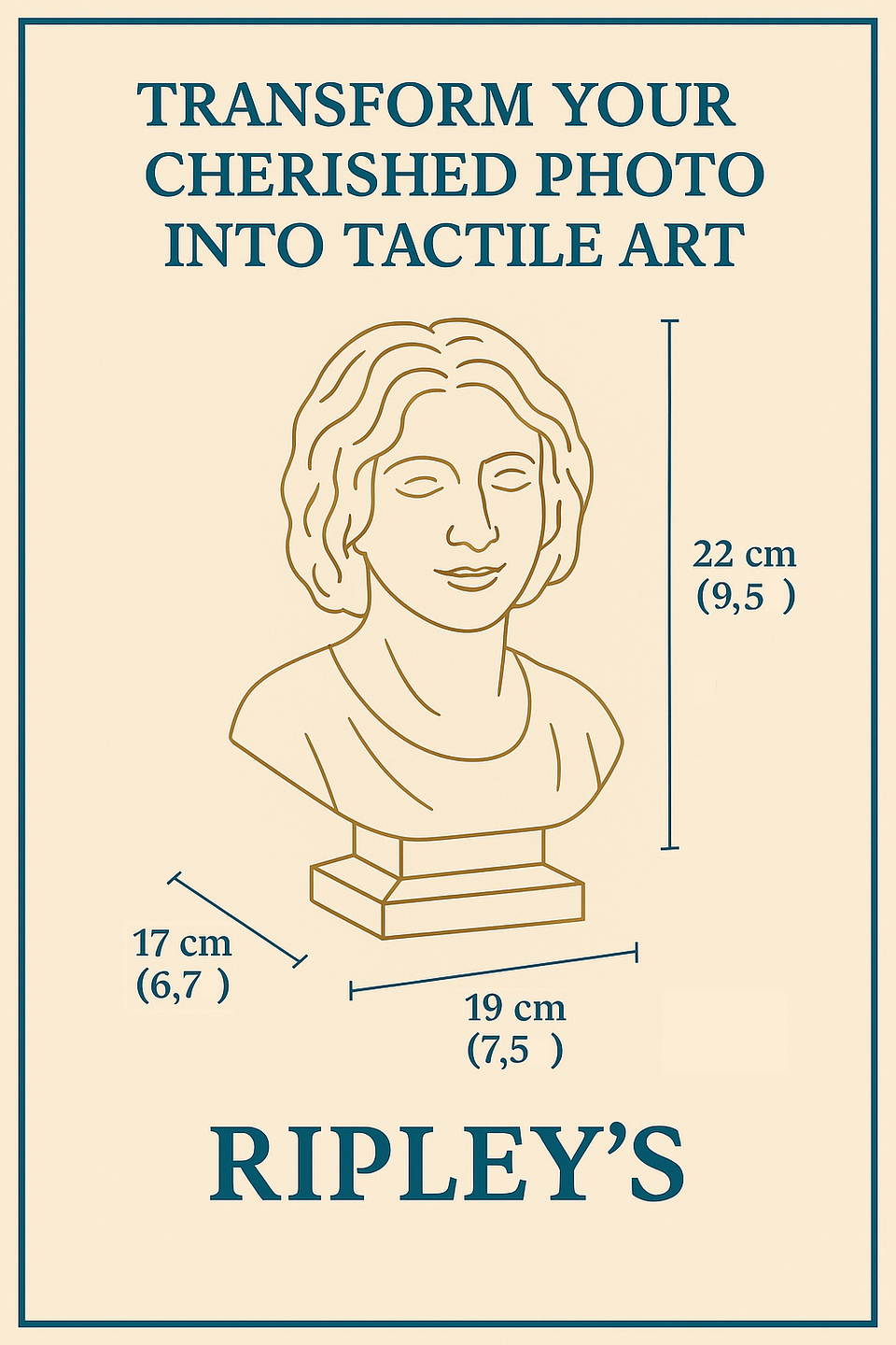 Custom Photo-to-Bust Sculpture texture and surface detail