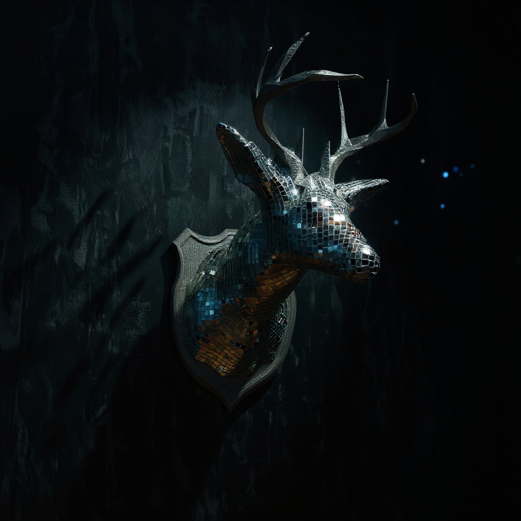 Starlight Stag Mirror Bust