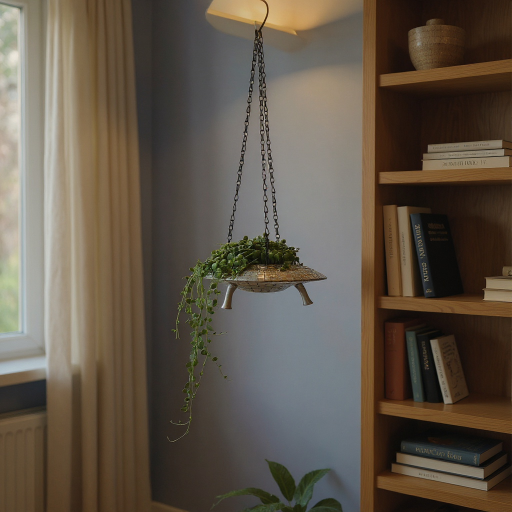 Cosmic UFO Mirror Ball Planter