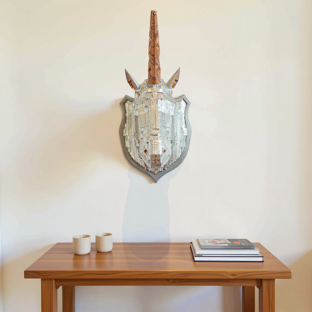 Disco Unicorn Head Wall Art