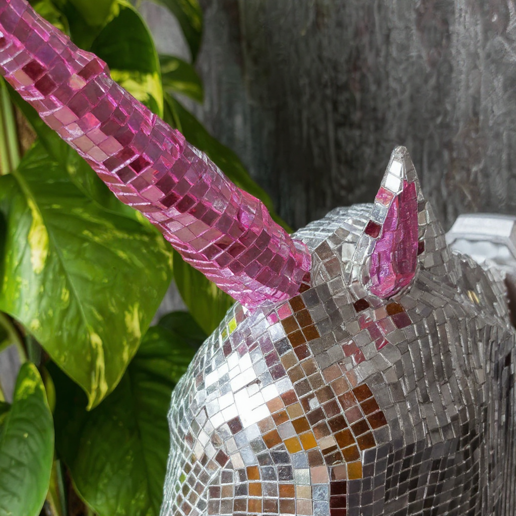 Disco Unicorn Head Wall Art