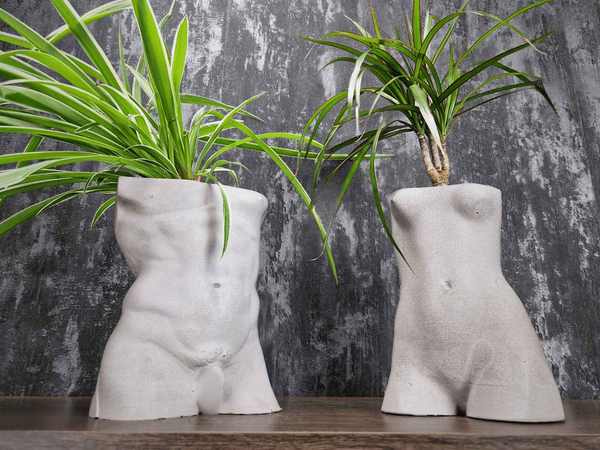David & Venus Statue Pots