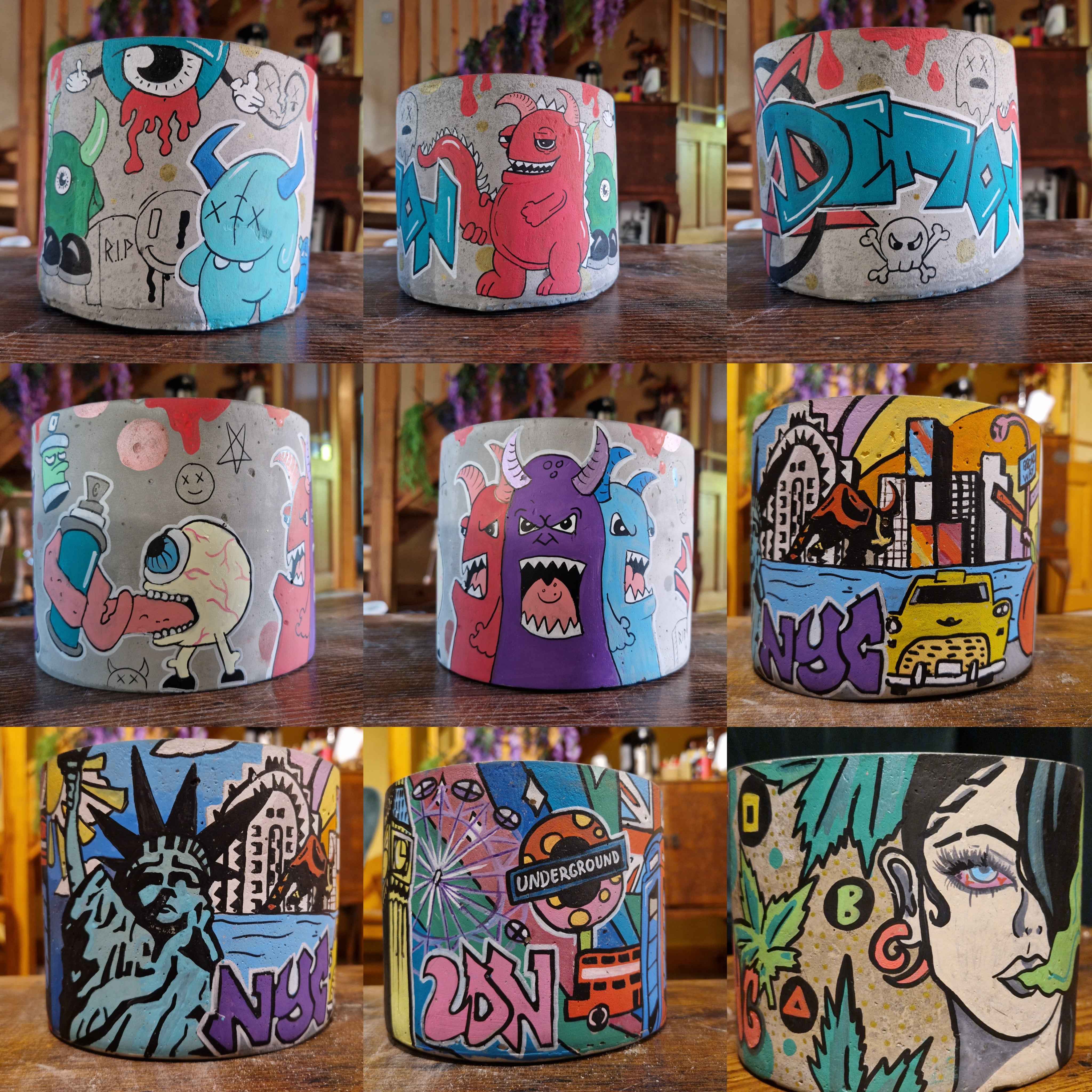 Statement Graffiti Planter