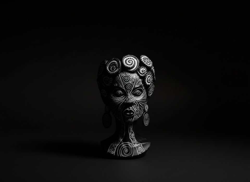 African head planter full body view