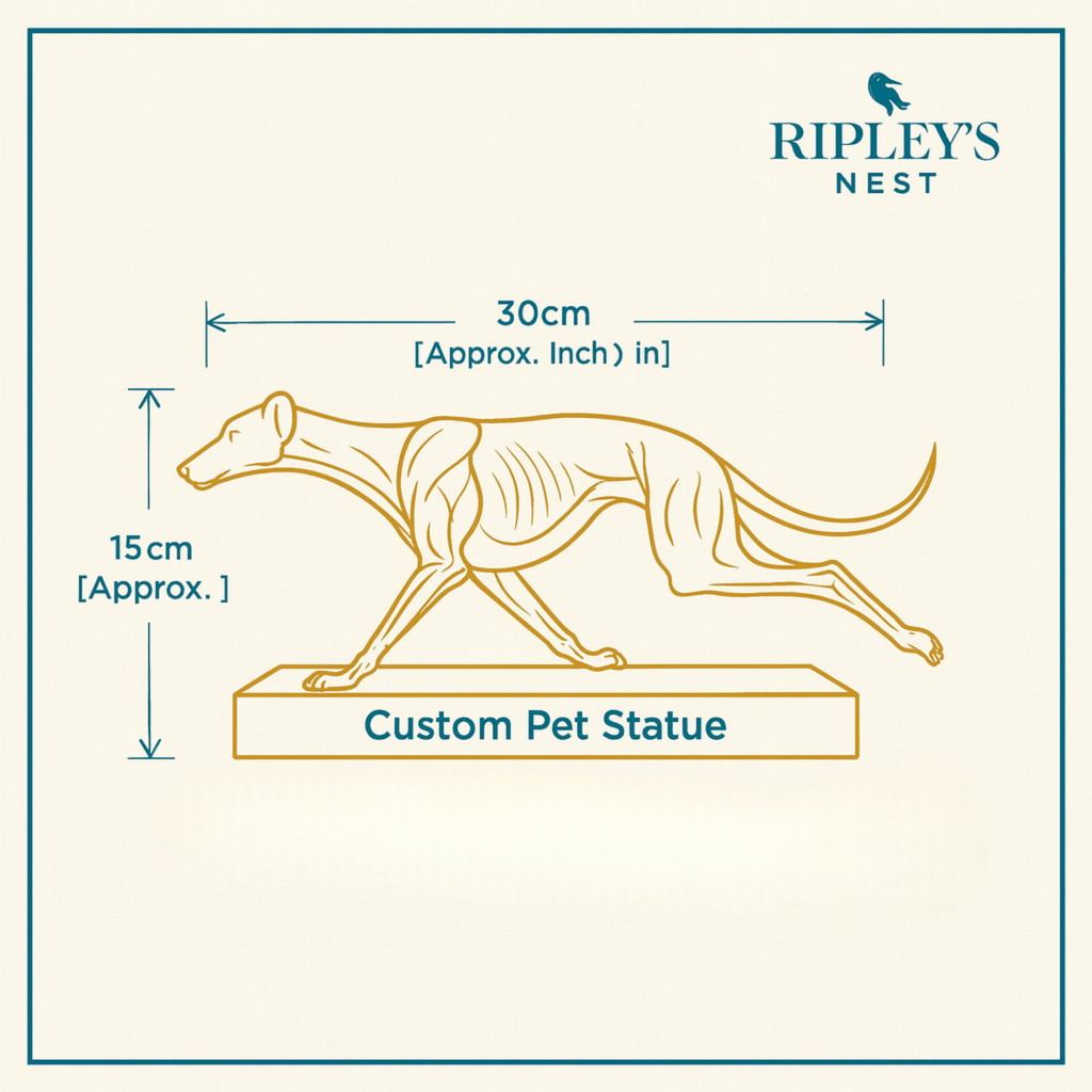 Custom Dynamic Pet Statue with Engraved Base
