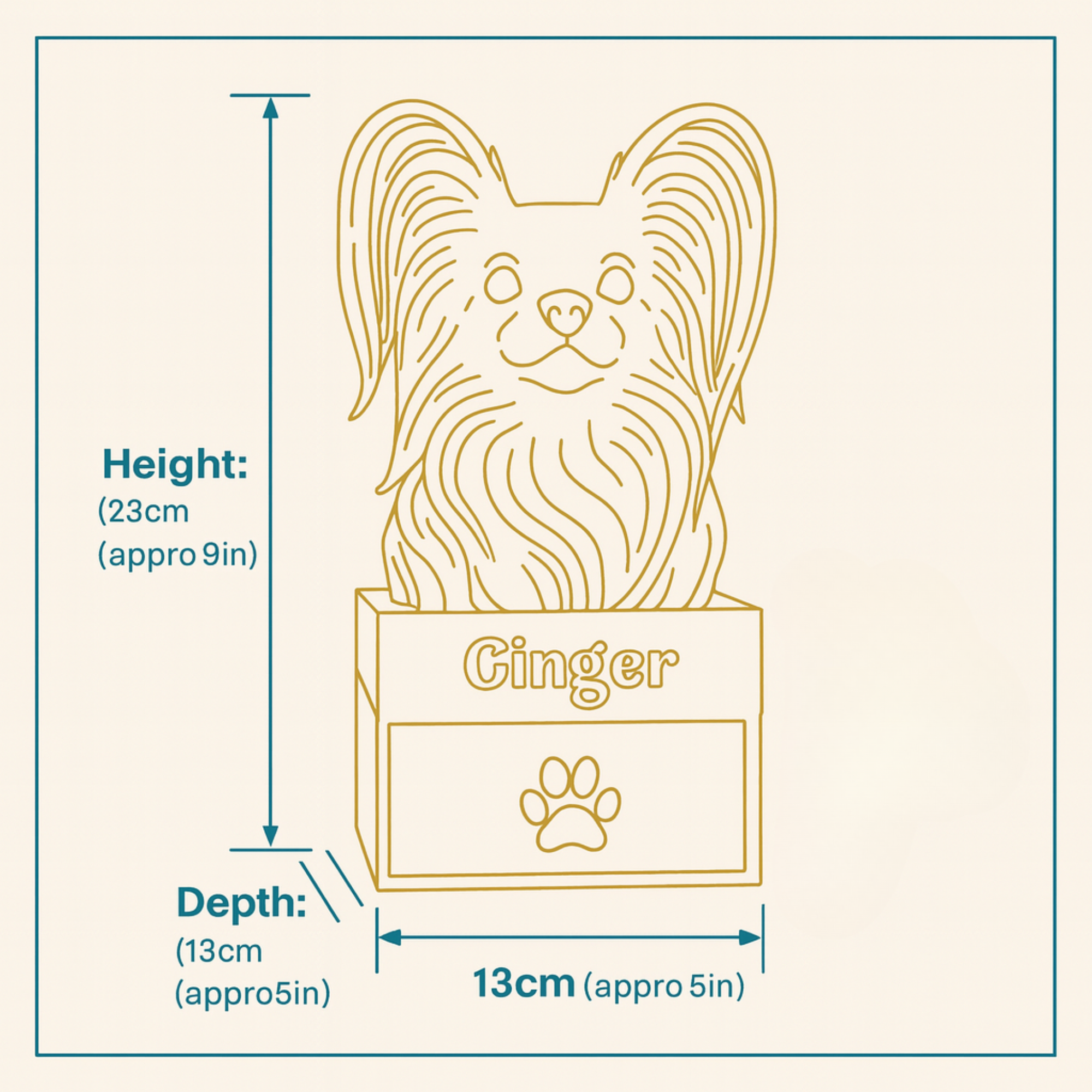 Custom Pet Bust Keepsake Box