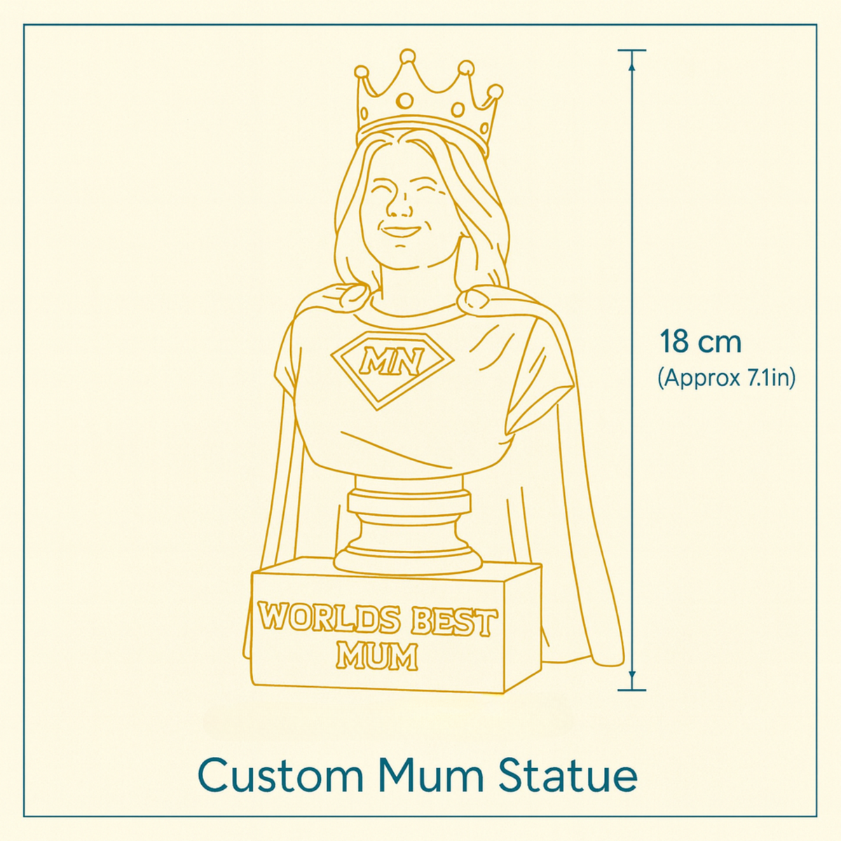 Custom Mum Statue natural light colour reference