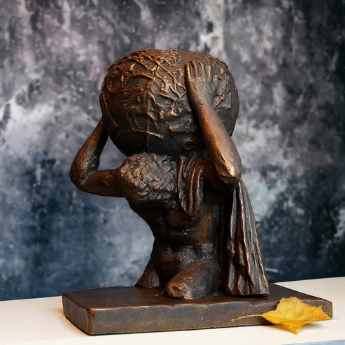 Atlas Greek God Concrete Planter