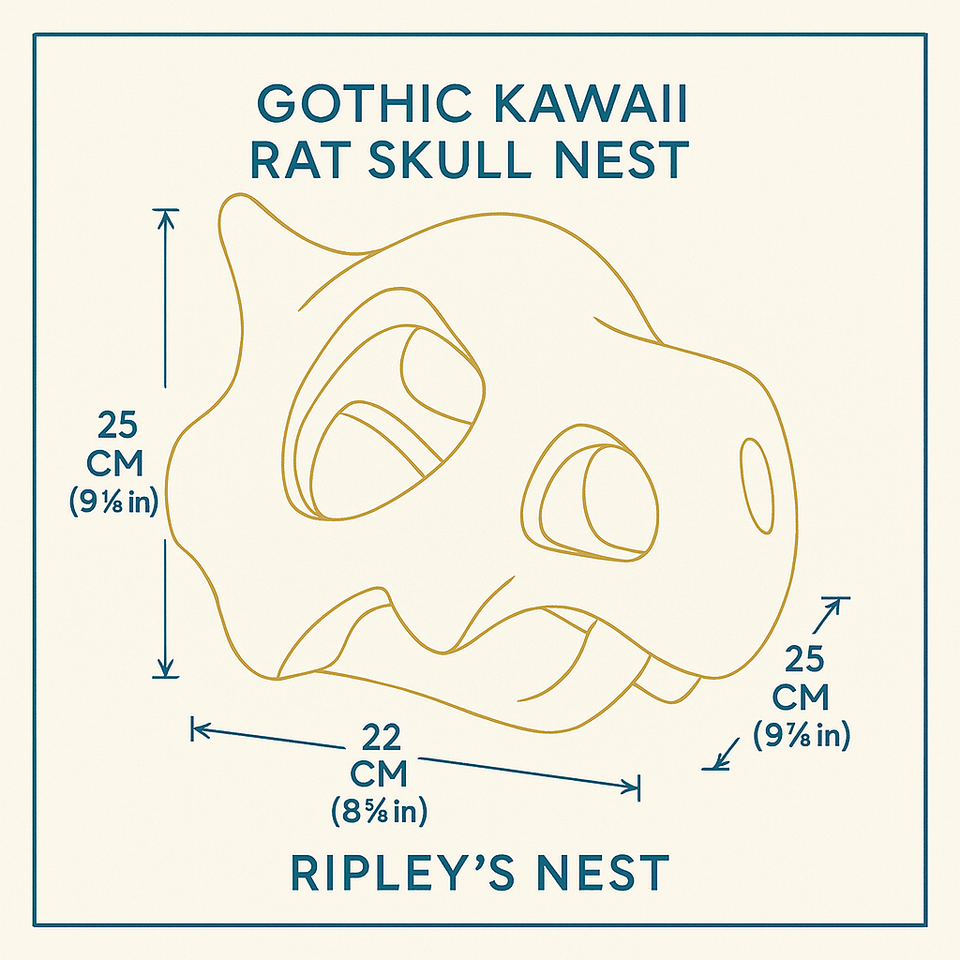 Gothic Skull Rat Hideout & Hanging Nest side profile view
