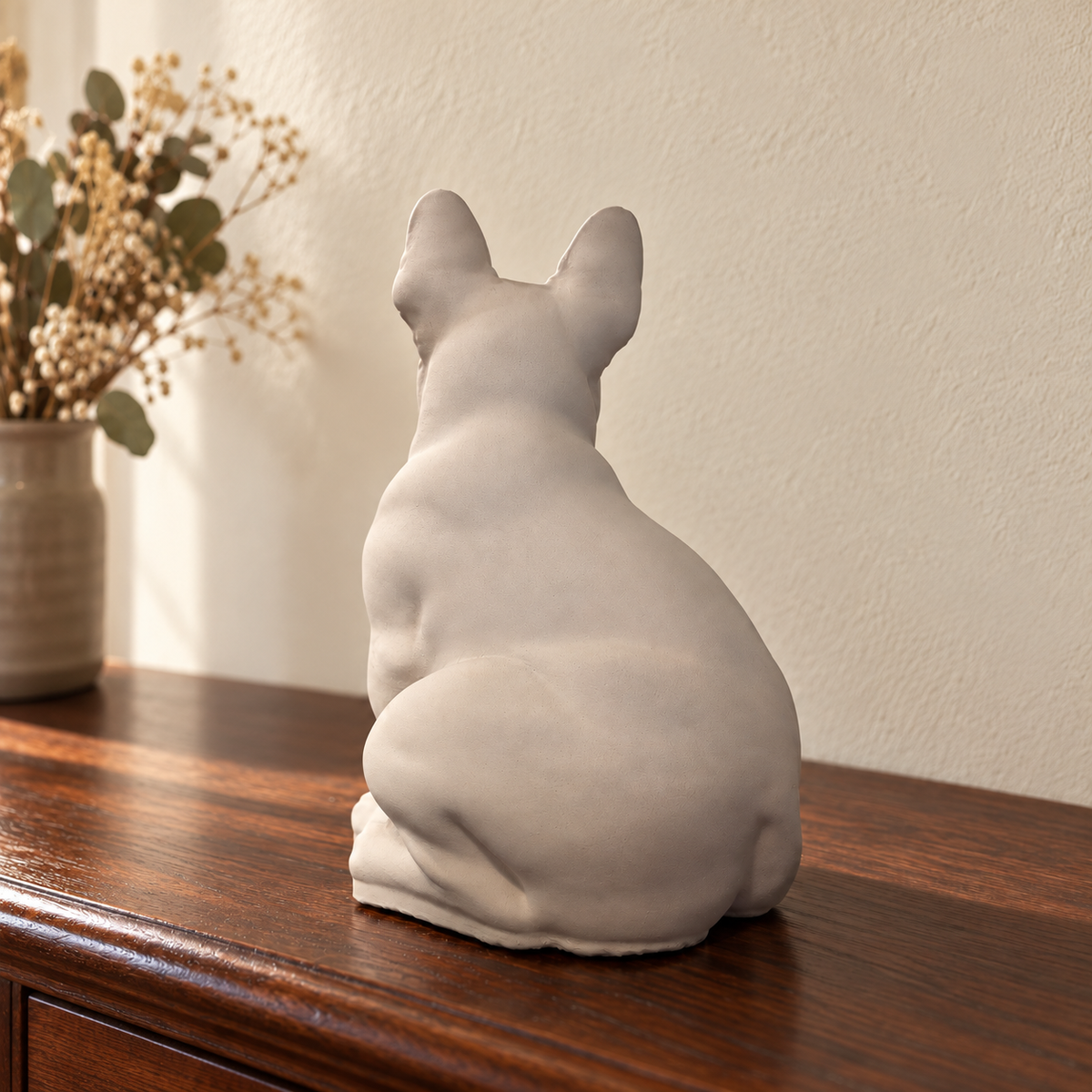 Rear for the custom dog urn