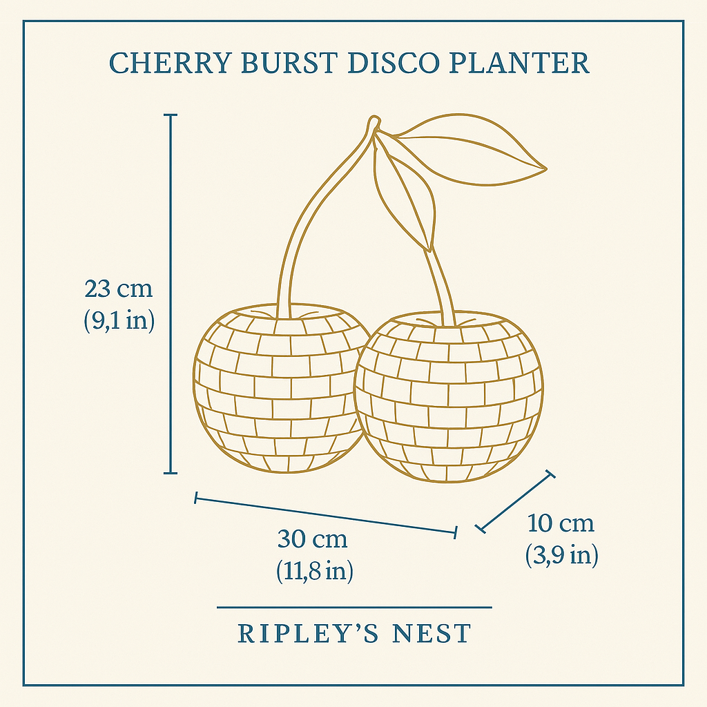 Cherry Disco Ball Planter