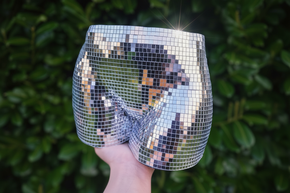 The Disco Duo Mirror Planters side profile showing texture