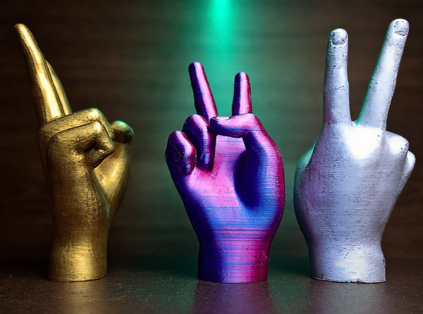 Peace Hand Sculpture - Artistic Expression of Tranquility