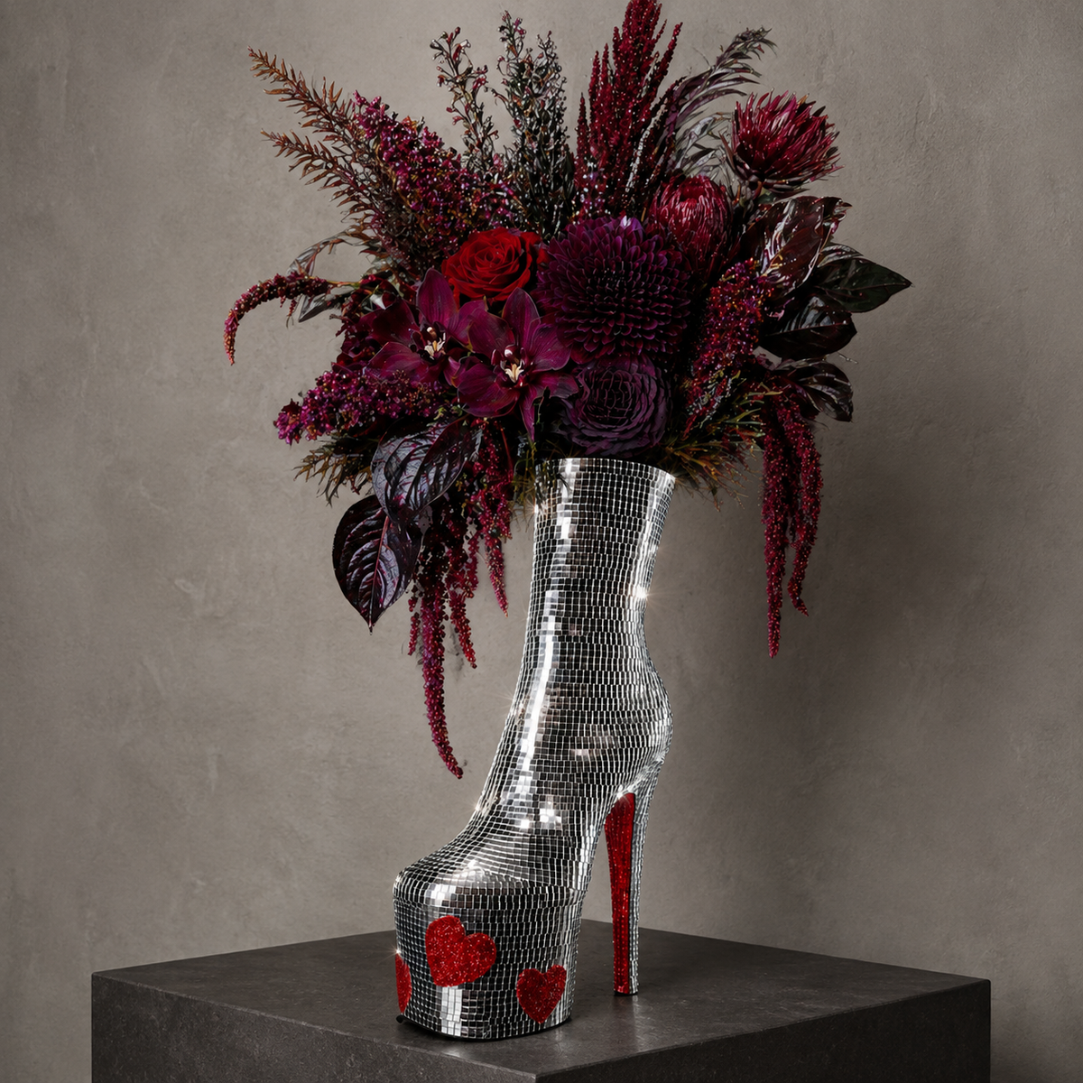 Disco Ball High Heel Vase | Heartbreaker XL product hero view