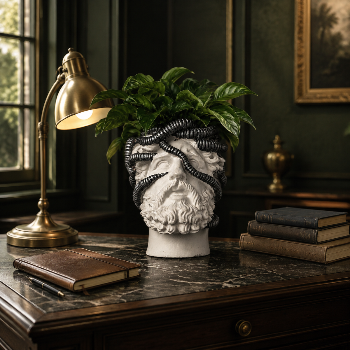 Greek Bust Planter | Aristotle.exe product hero view