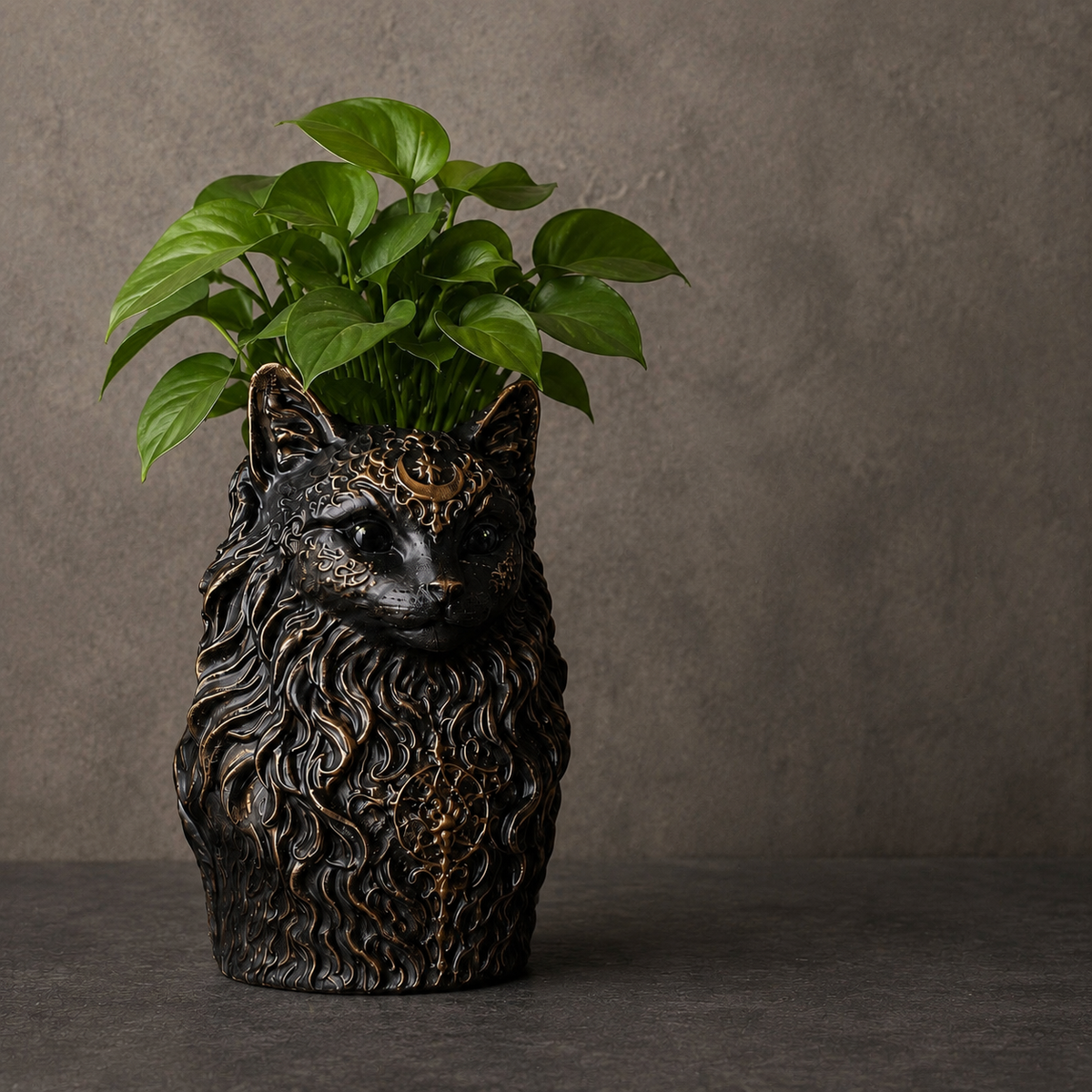 Custom Gothic Pet Planter from Photo | Moon Familiar product hero view