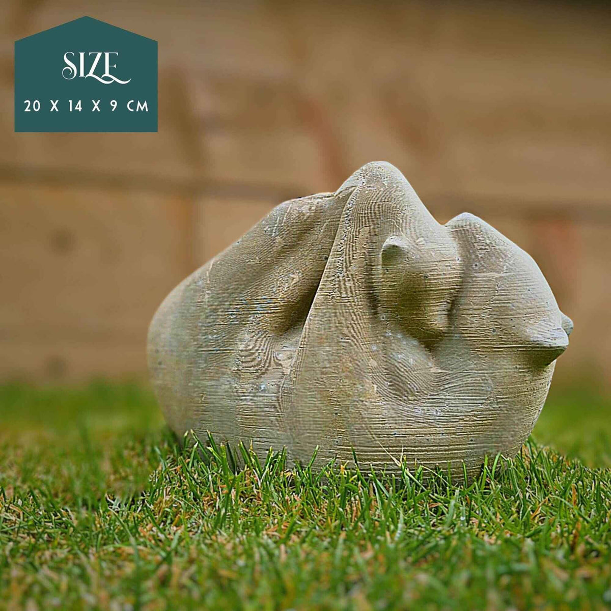 Bear & Cub Cast Stone Garden Sculpture — lifestyle — styled home setting