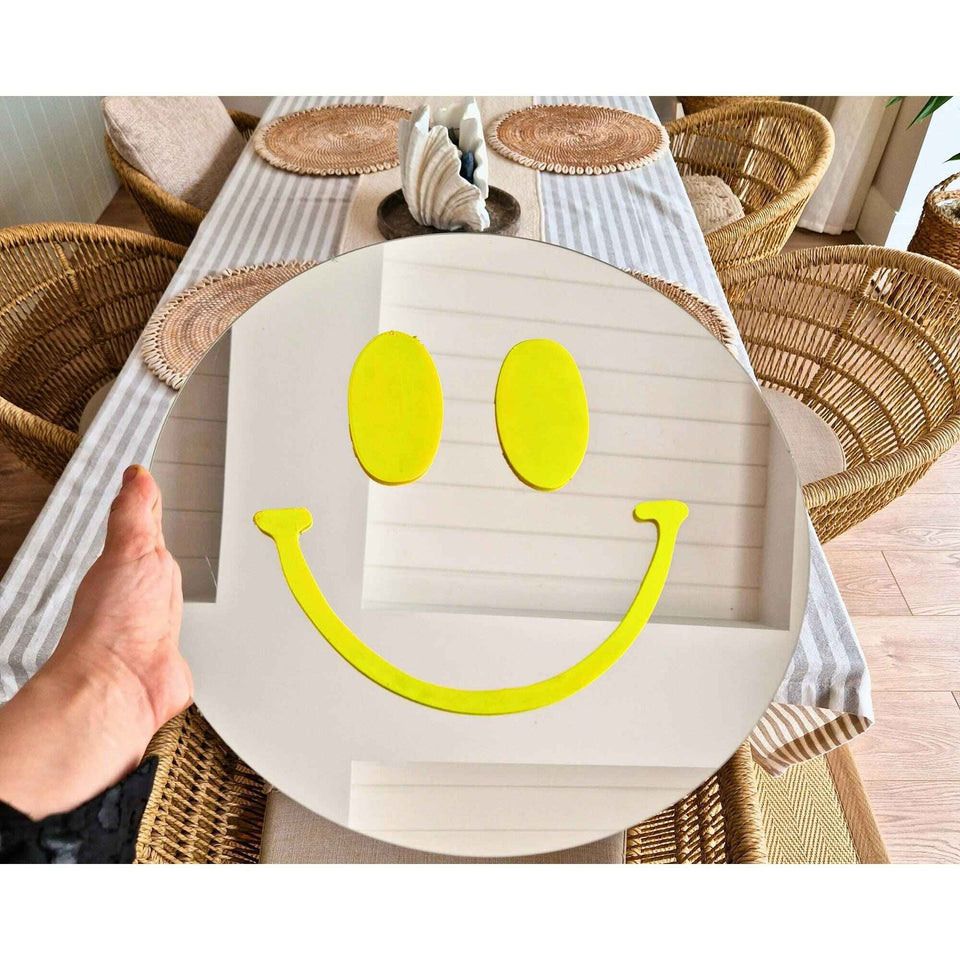 Happy Face Mirror - Reflect Your Joy with a Beautiful Design side view