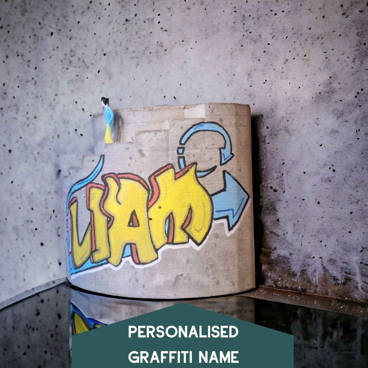 Personalised Name Planter styled in home setting