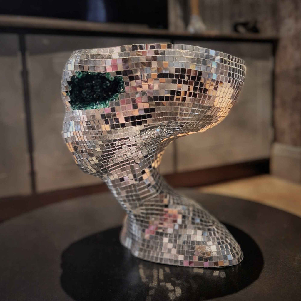 Mirror Ball Galaxy Gazer Decorative Statue