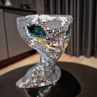 Mirror Ball Galaxy Gazer Decorative Statue