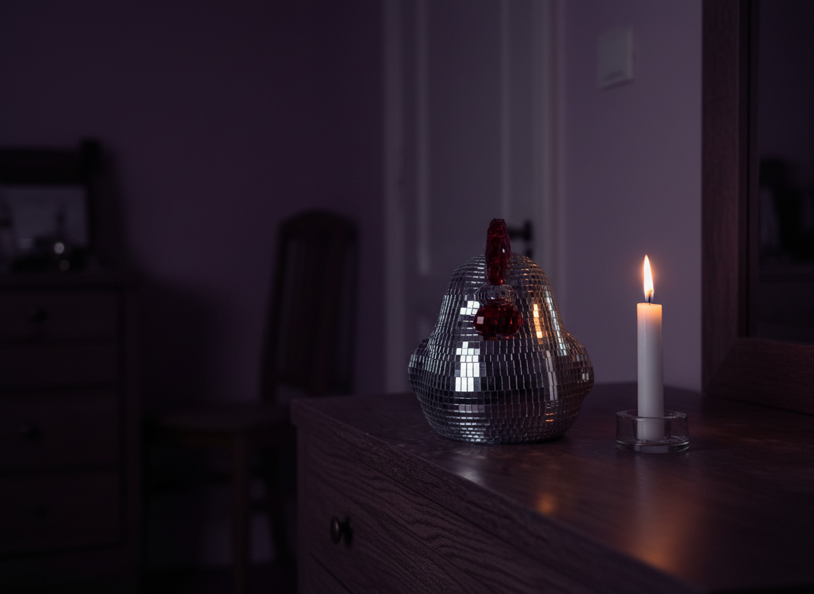 Hen Night - Disco Mirror Ball Chicken Sculpture — detail view 7 of 9