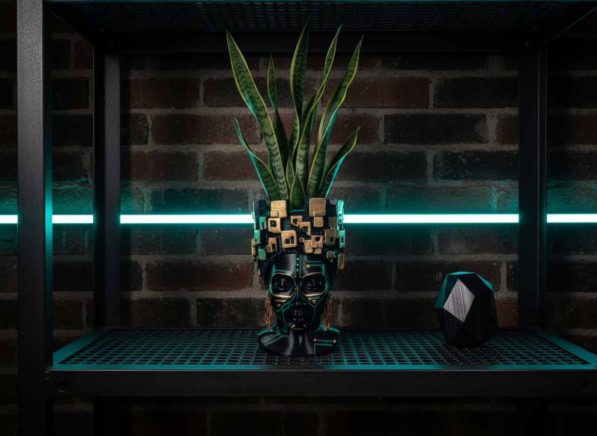 Lifestyle Industrial Shelf Snake Plant 01