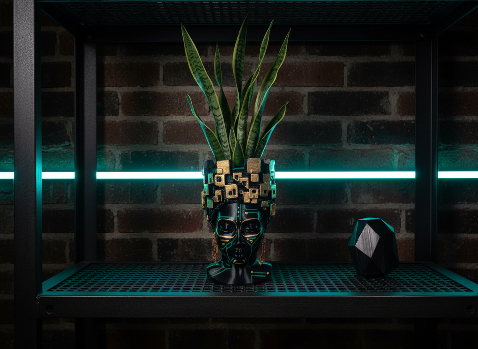 Lifestyle Industrial Shelf Snake Plant 01