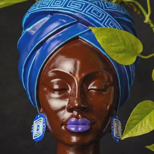 Adire Night cast stone head planter product video