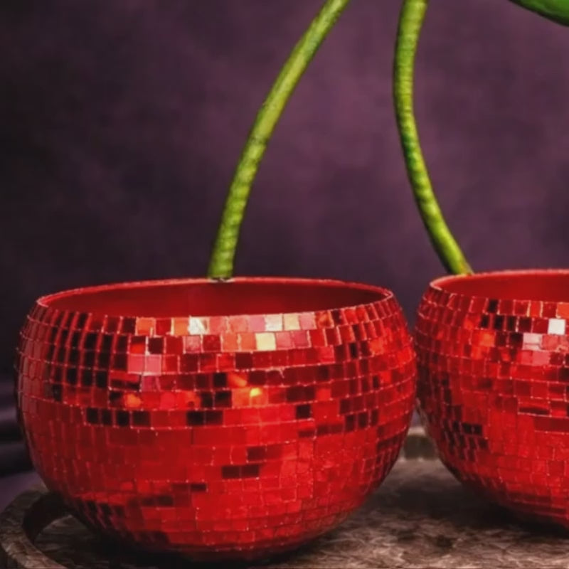 The Cherry Bomb - Cherry Disco Ball Planter by Ripleys Nest