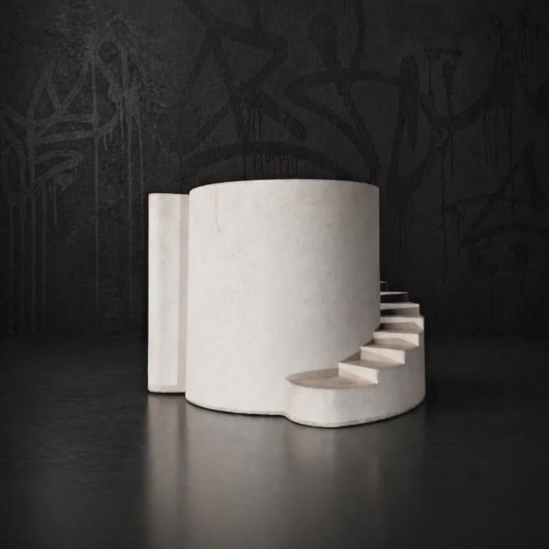 Load video: Stairwell Cast Stone Planter