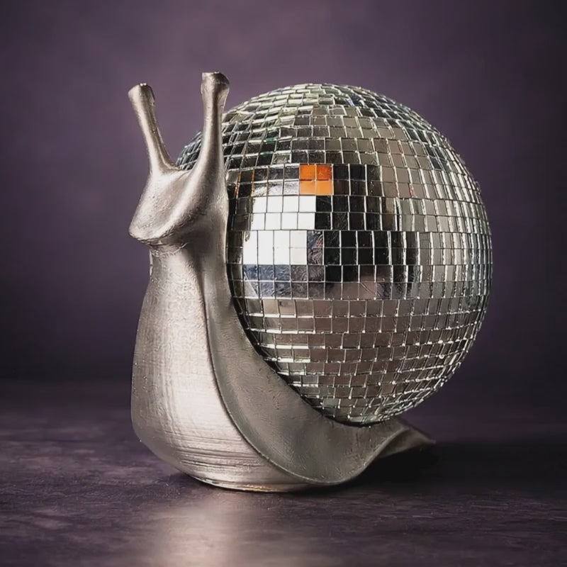 Load video: The Slow Dancer - Disco Snail Sculpture
