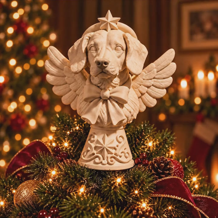Load video: Personalised Pet Christmas Tree Topper from Photo