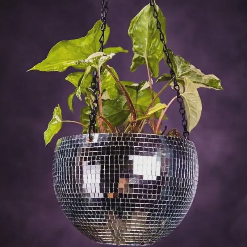 The Glitter Ball: Hanging Disco Ball Planter