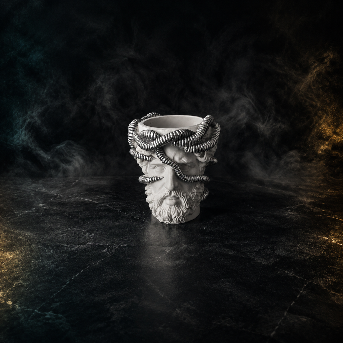 Aristotle.exe classical head planter shown empty from the front