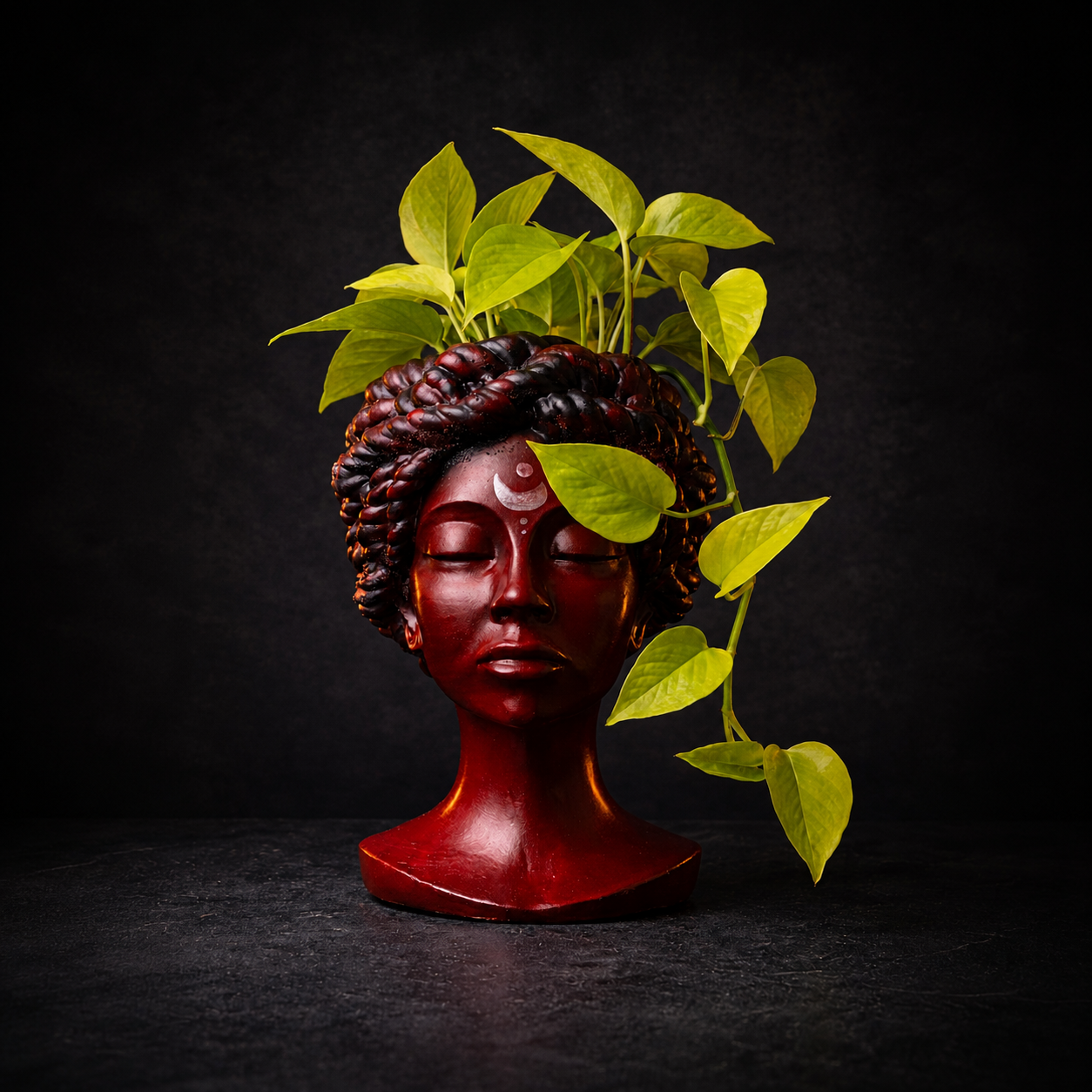 Blood Moon goddess bust planter — image 11