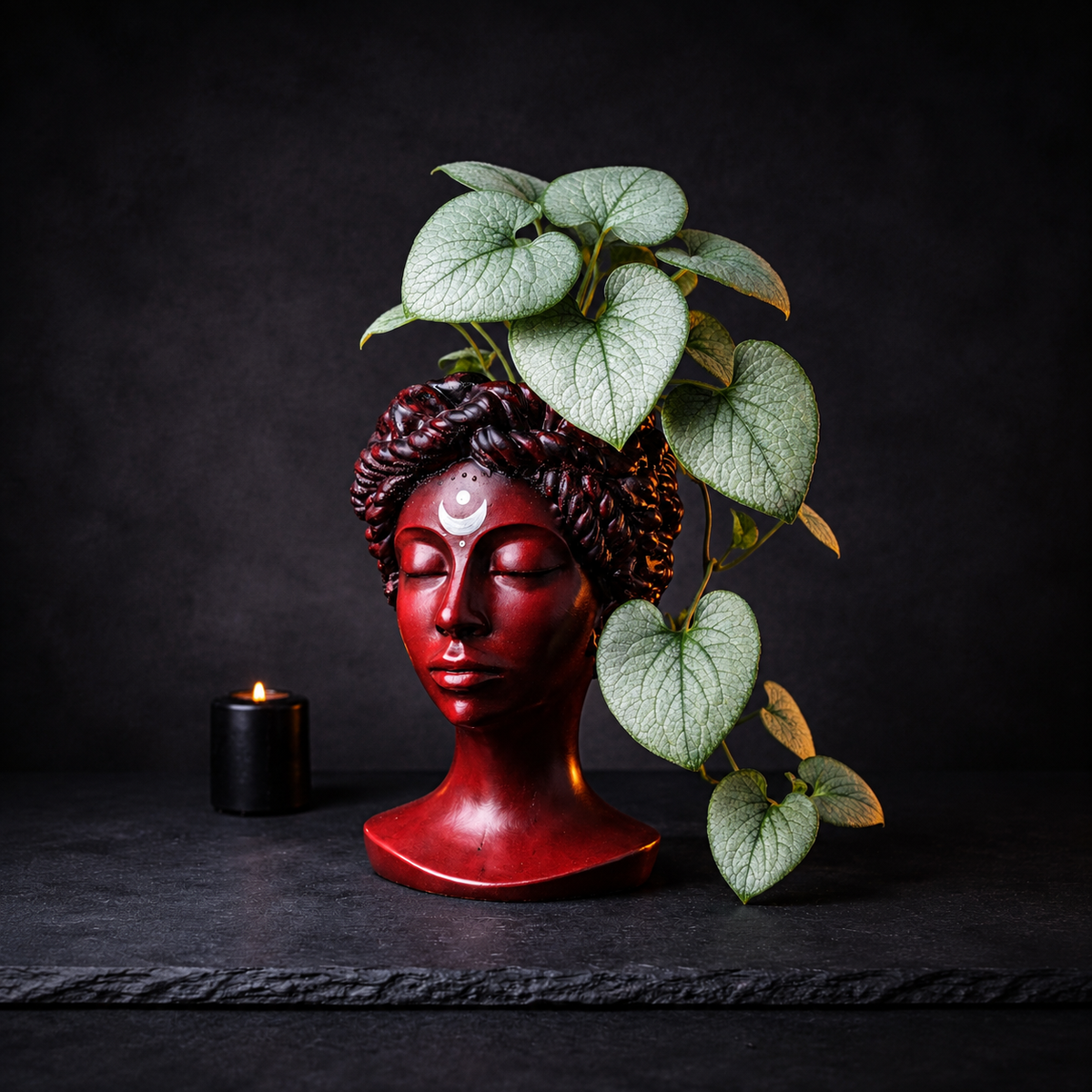 Blood Moon goddess bust planter — image 13