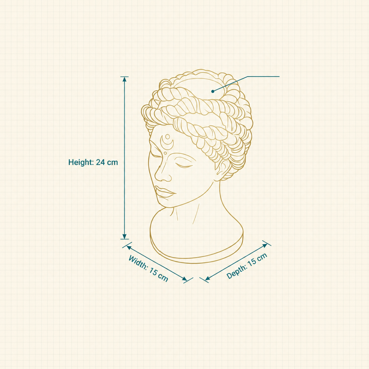 Blood Moon goddess bust planter — image 14
