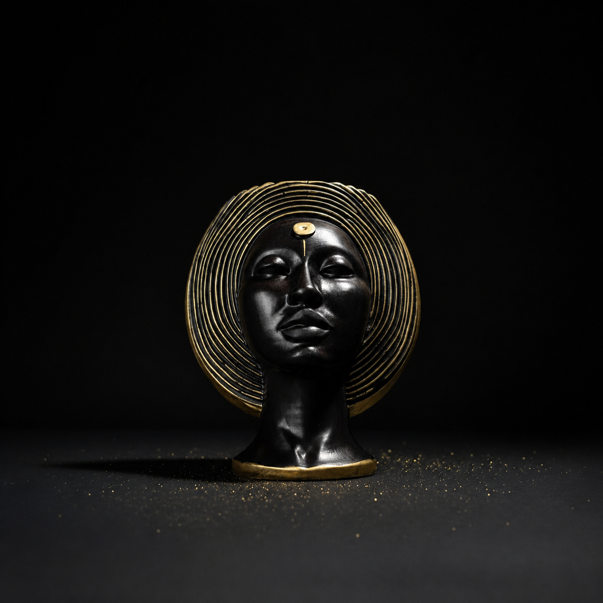 Gold head planter front view