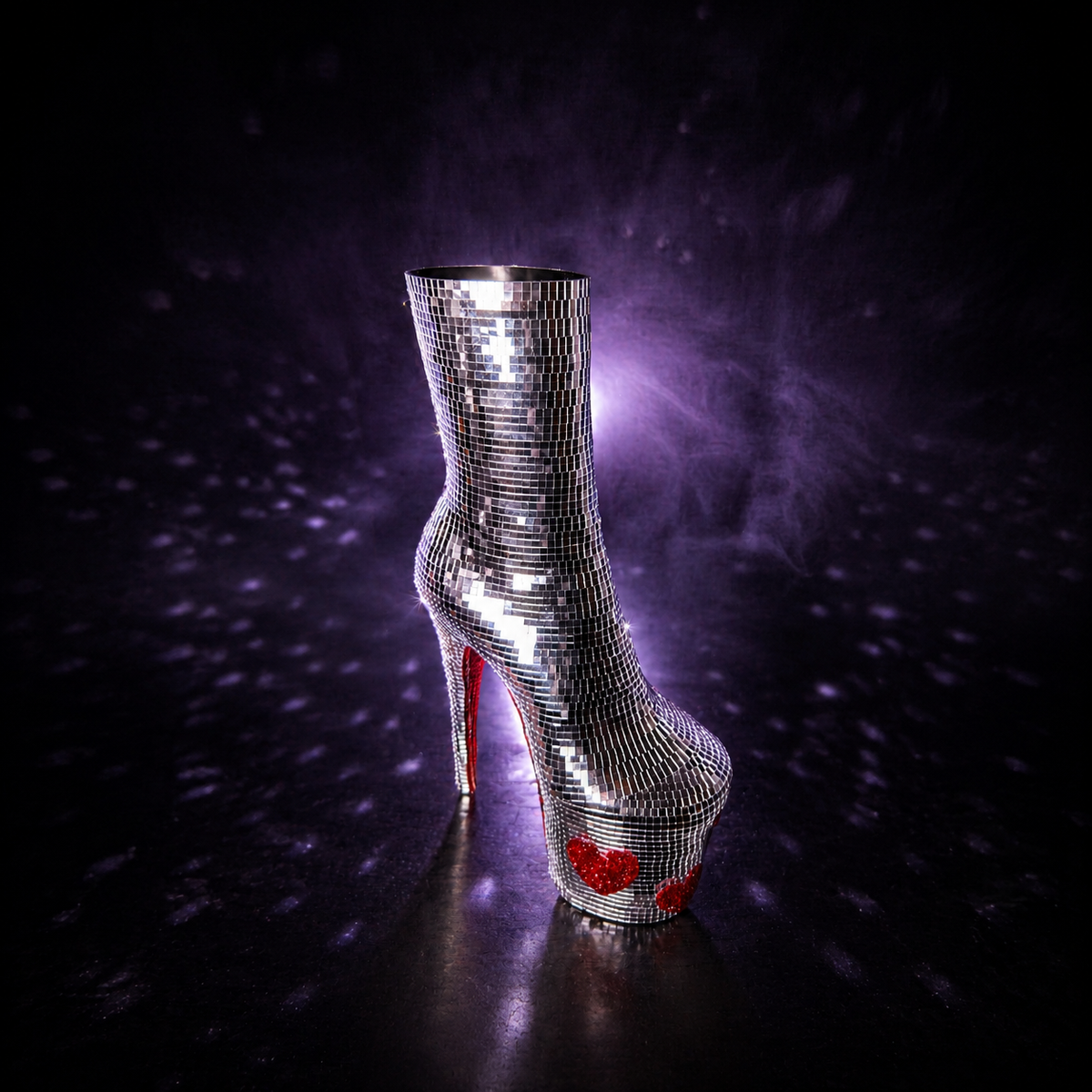Heartbreaker XL mirror ball vase front view