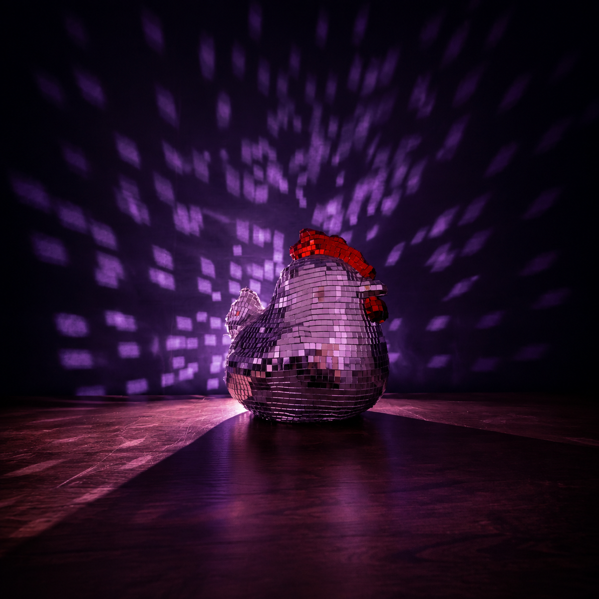 Hen Night - Disco Mirror Ball Chicken Sculpture — detail view 6 of 9