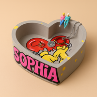 Heart-Shaped Graffiti Ashtray