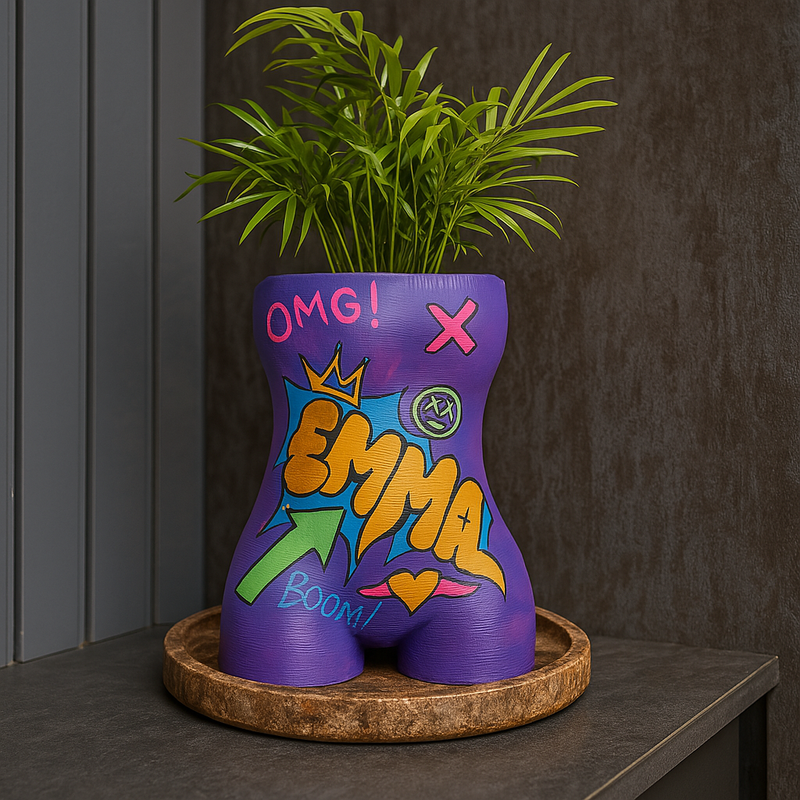 Customisable Goddess Graffiti Planter | Unique Art Plant Pot